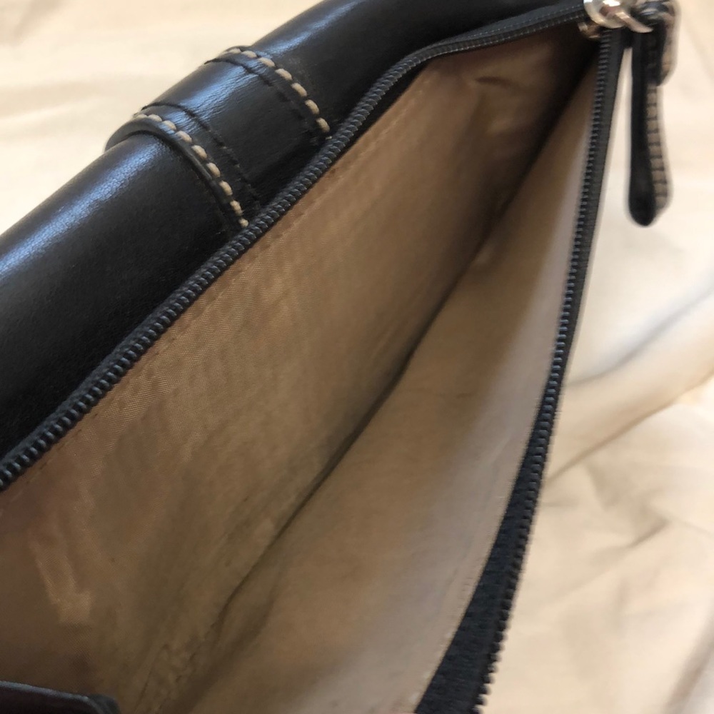 Authentic Black leather Coach checkbook wallet - Picture 7 of 8